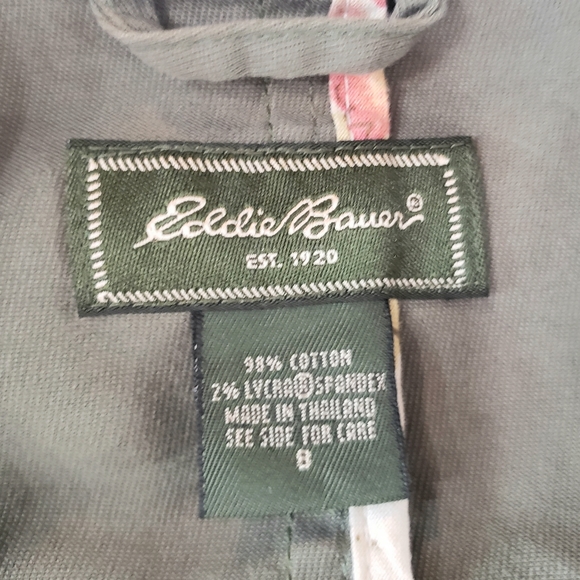 Eddie Bauer Jacket Womens 8 Green Unstructured Blazer Long Sleeve Pockets - Picture 8 of 8